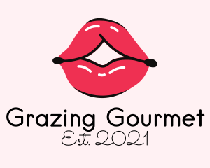 Pouty Lip Gloss  logo design