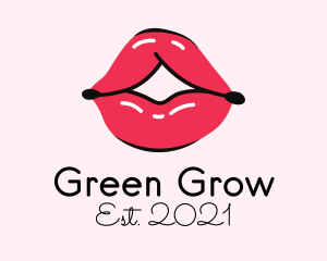 Pouty Lip Gloss  logo design