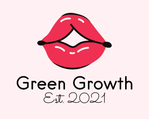 Pouty Lip Gloss  logo design