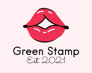 Pouty Lip Gloss  logo design