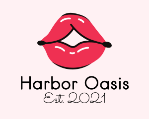 Pouty Lip Gloss  logo design