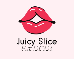 Pouty Lip Gloss  logo design