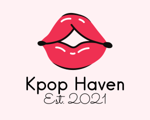 Pouty Lip Gloss  logo design