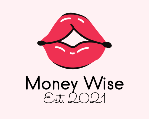 Pouty Lip Gloss  logo design