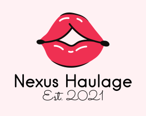 Pouty Lip Gloss  logo design