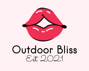 Pouty Lip Gloss  logo design