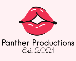 Pouty Lip Gloss  logo design