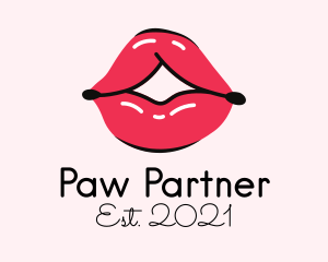 Pouty Lip Gloss  logo design