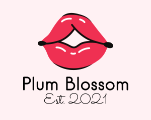 Pouty Lip Gloss  logo design