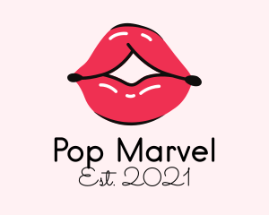 Pouty Lip Gloss  logo design