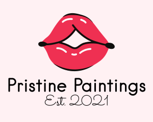 Pouty Lip Gloss  logo design