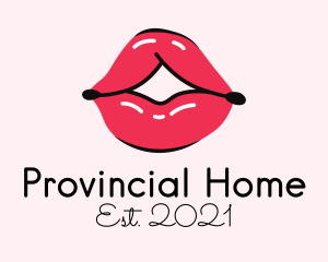 Pouty Lip Gloss  logo design