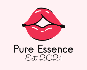 Pouty Lip Gloss  logo design