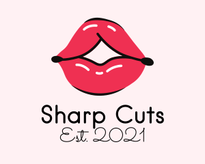 Pouty Lip Gloss  logo design