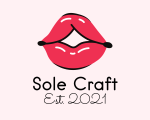 Pouty Lip Gloss  logo design