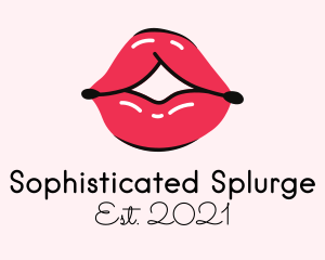 Pouty Lip Gloss  logo design