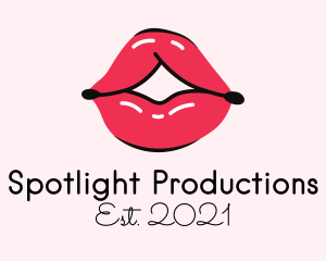 Pouty Lip Gloss  logo design