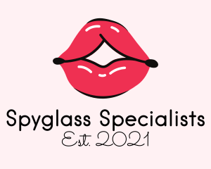 Pouty Lip Gloss  logo design