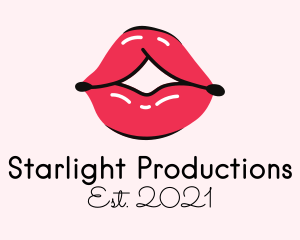 Pouty Lip Gloss  logo design