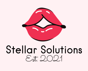 Pouty Lip Gloss  logo design