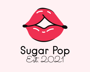 Pouty Lip Gloss  logo design