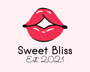 Pouty Lip Gloss  logo design