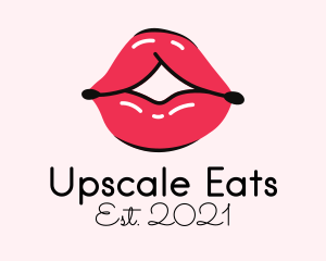 Pouty Lip Gloss  logo design