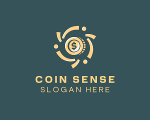 Dollar Money Coin logo design