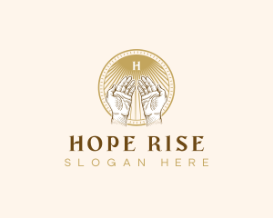 Christian Hands Religion logo