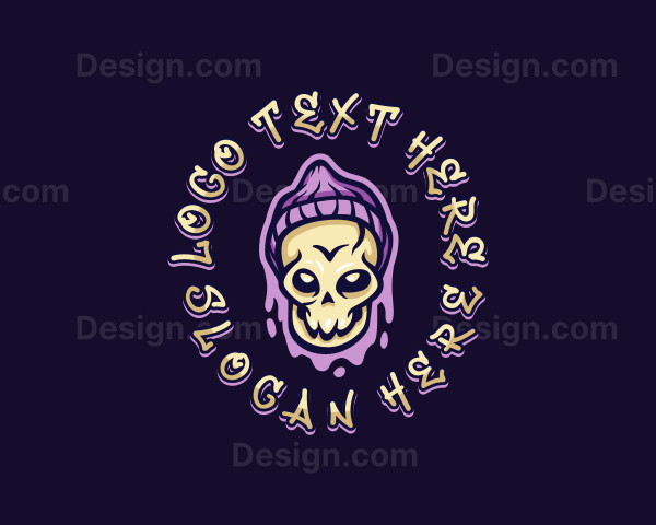 Skull Skeleton Beanie Logo