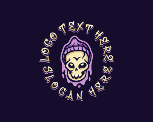 Skull Skeleton Beanie  Logo