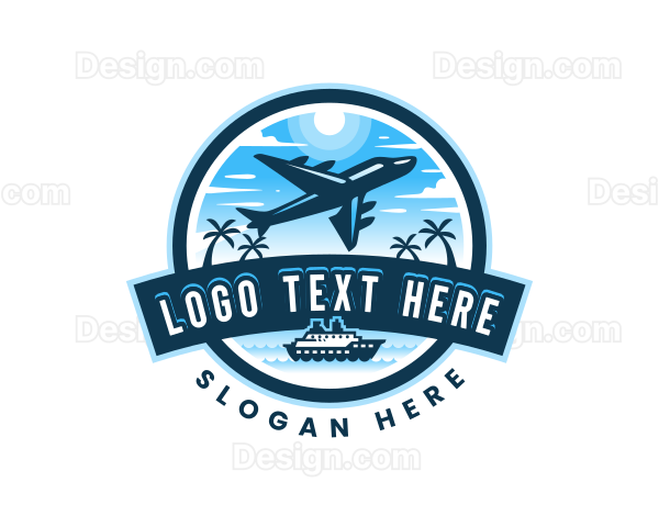 Airplane Cruise Travel Logo