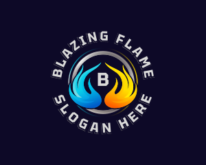 Ice Fire Temperature logo design