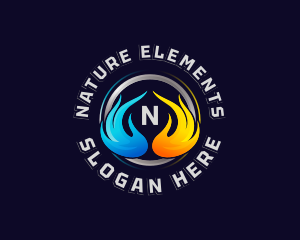 Ice Fire Temperature logo design