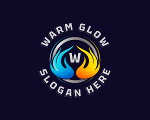 Ice Fire Temperature logo design