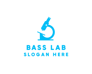 Blue Lab Microscope logo design