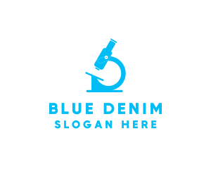 Blue Lab Microscope logo design