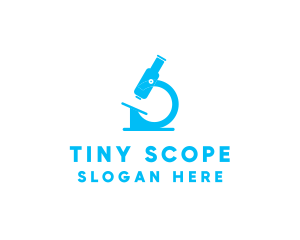 Blue Lab Microscope logo design