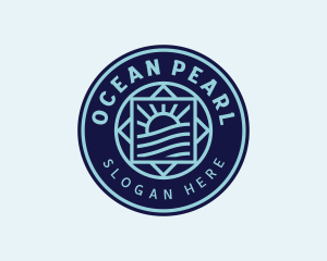 Ocean Waves Surfer logo design