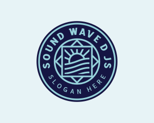 Ocean Waves Surfer logo design