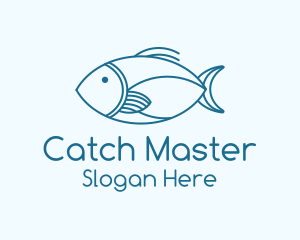 Blue Fish Monoline logo
