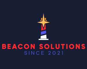 Colorful Star Beacon logo design