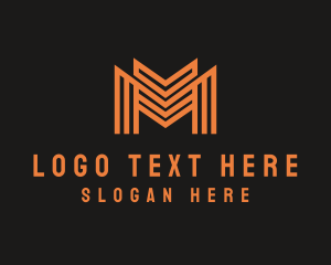Modern Geometric Letter M logo