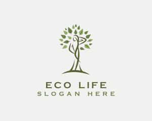 Tree Organic Woman logo design