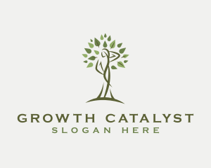 Tree Organic Woman logo design