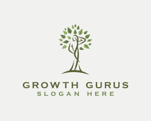 Tree Organic Woman logo design