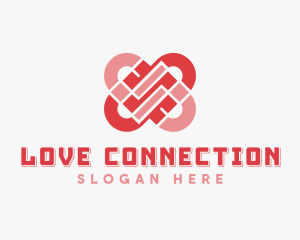 Brick Interlocked Love logo design