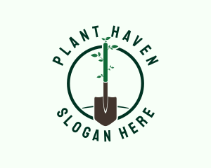 Gardening Plant Shovel logo design