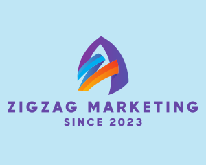 Zizag Ribbon Letter A  logo