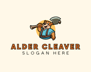 Bear Axe Logger logo design